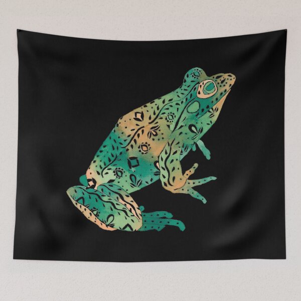 Item preview, Flower Power Frog - Rain Forest Tones designed and sold by AuntieBetty.