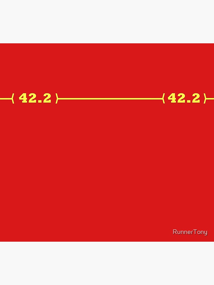 Marathon socks 42.2K yellow/red by RunnerTony