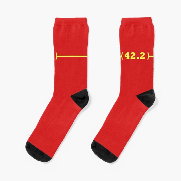 Marathon socks 42.2K yellow/red Socks