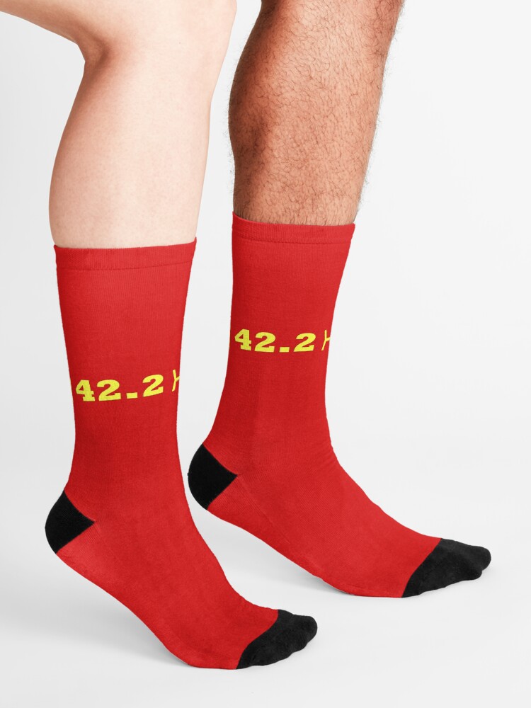 Alternate view of Marathon socks 42.2K yellow/red Socks