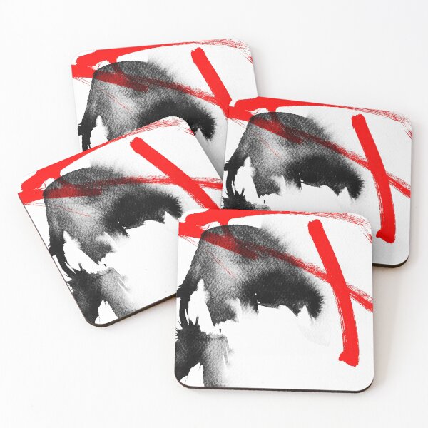 Item preview, Wet black ink and red marker abstract design designed and sold by ZebEddy.
