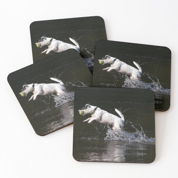 Item preview, Jack Russell jumping in river designed and sold by turniptowers.