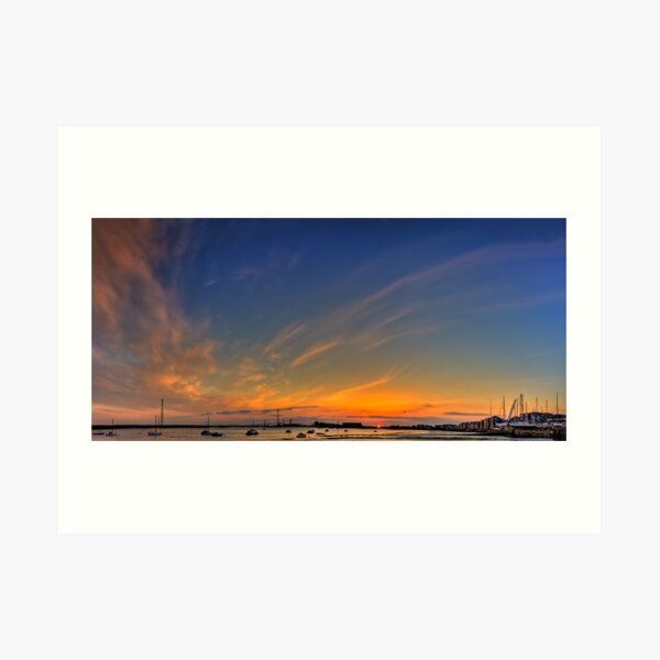 Sunset River Thames Grays Art Print