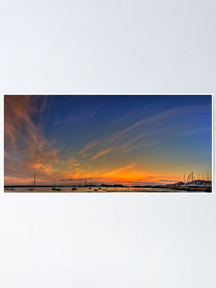 Alternate view of Sunset River Thames Grays Poster