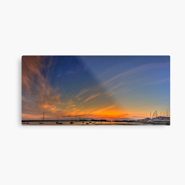Sunset River Thames Grays Metal Print
