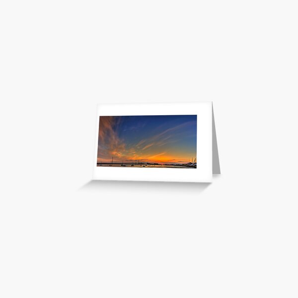 Sunset River Thames Grays Greeting Card