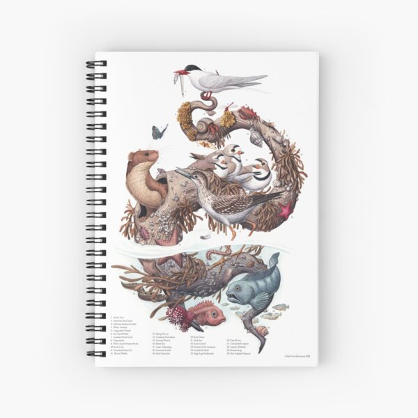 Driftwood (with labels) Spiral Notebook