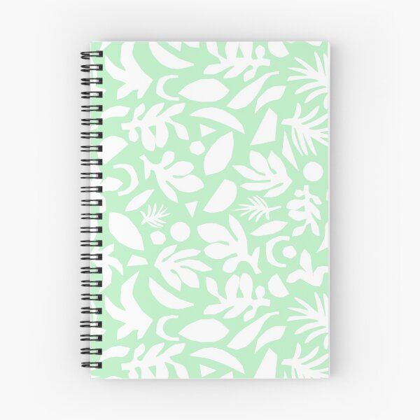 Item preview, Leaf Silhouettes White on Mint Green designed and sold by Sandra Hutter.