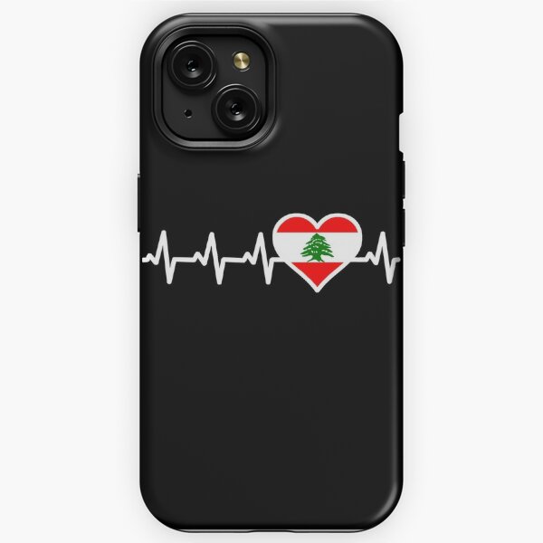 Lebanon Flag Lebanese Roots Heartbeat Gift