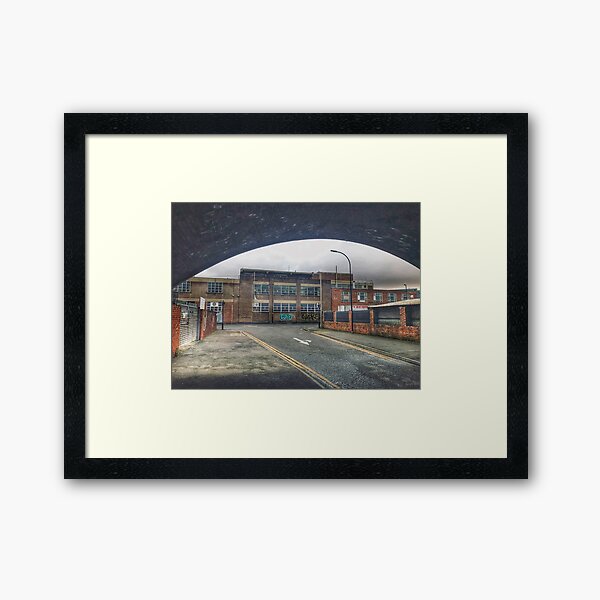 Side street Framed Art Print
