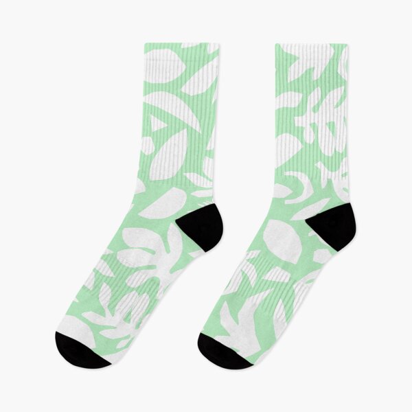 Item preview, Leaf Silhouettes White on Mint Green designed and sold by Sandra Hutter.