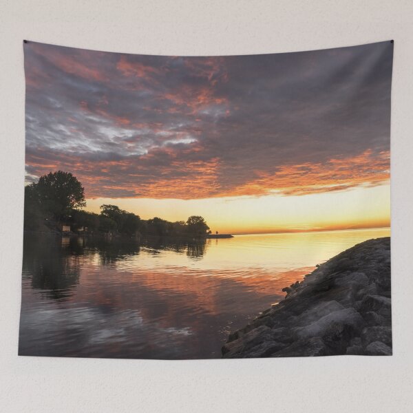 Item preview, Anticipation - Waiting for Sunrise on a Rocky Lake Ontario Promontory designed and sold by Georgia Mizuleva.