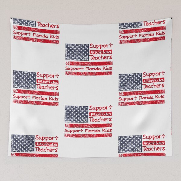 Item preview, Red for Ed Florida Teachers Distressed American Flag designed and sold by RiffXS.