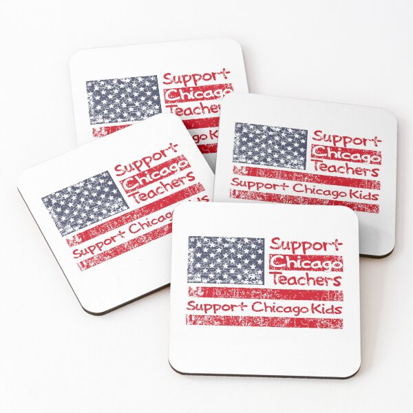 Item preview, Red for Ed Chicago Teachers Distressed American Flag designed and sold by RiffXS.