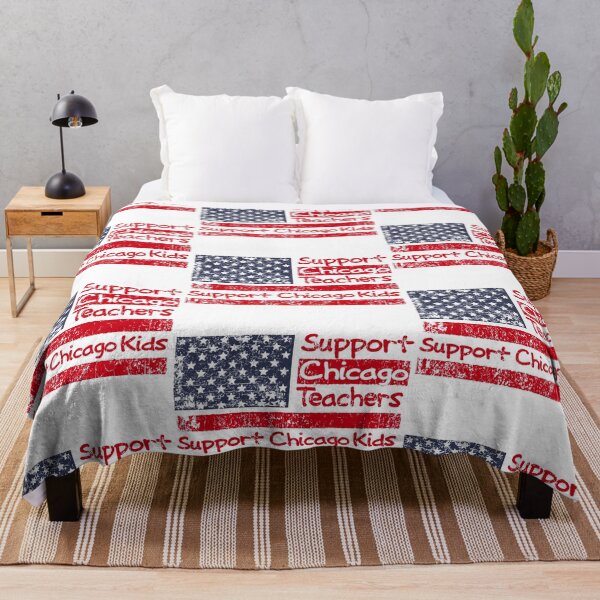 Item preview, Red for Ed Chicago Teachers Distressed American Flag designed and sold by RiffXS.