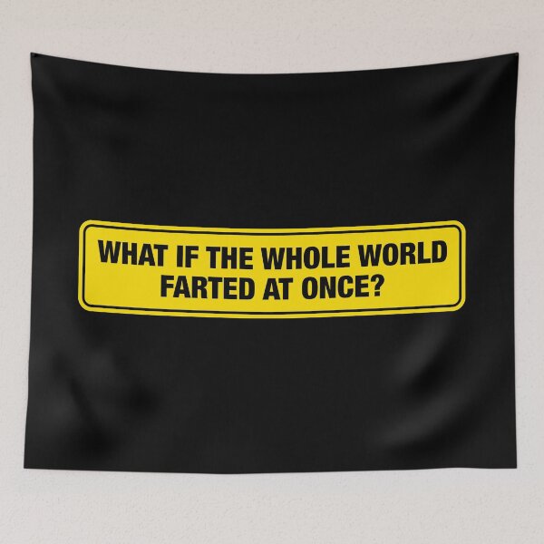 Item preview, What If The Whole World Farted At Once Bumper Sticker designed and sold by adidabu.