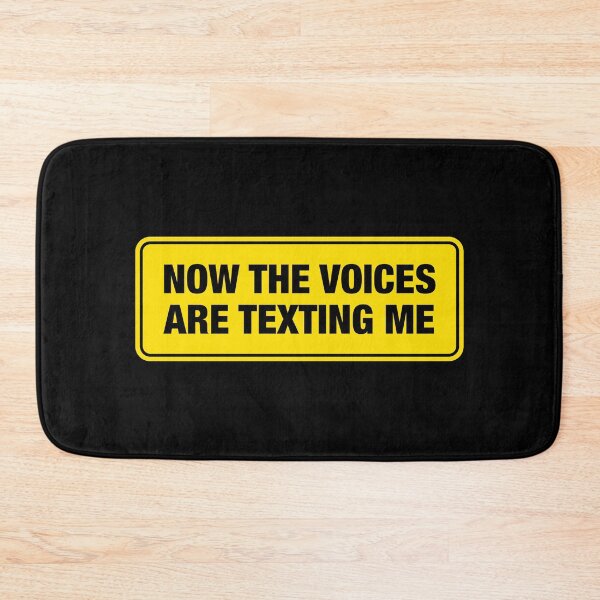 Item preview, Now The Voices Are Texting Me Bumper Sticker designed and sold by adidabu.