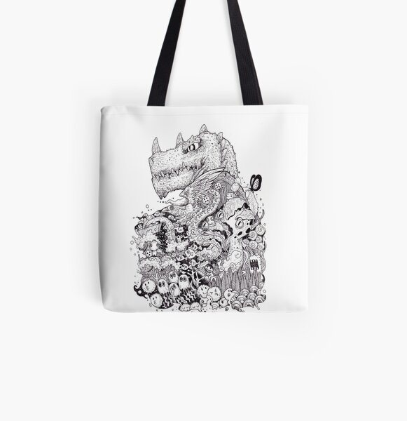 Monsterism - Dino Gangstar All Over Print Tote Bag