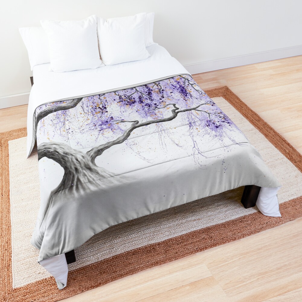 Purple Prosperity Tree Comforter