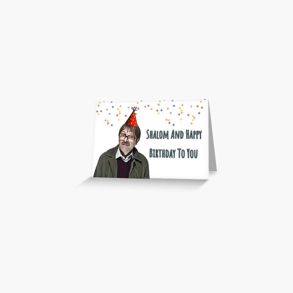 Shalom and Happy birthday to you, Friday night dinner Greeting Card