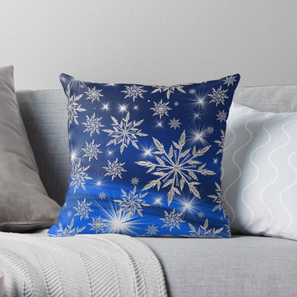 Snowflakes Throw Pillow