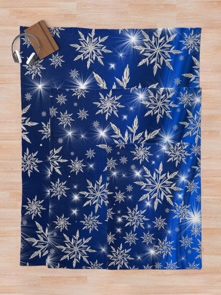 "Snowflakes" Throw Blanket for Sale by FantasySkyArt Redbubble