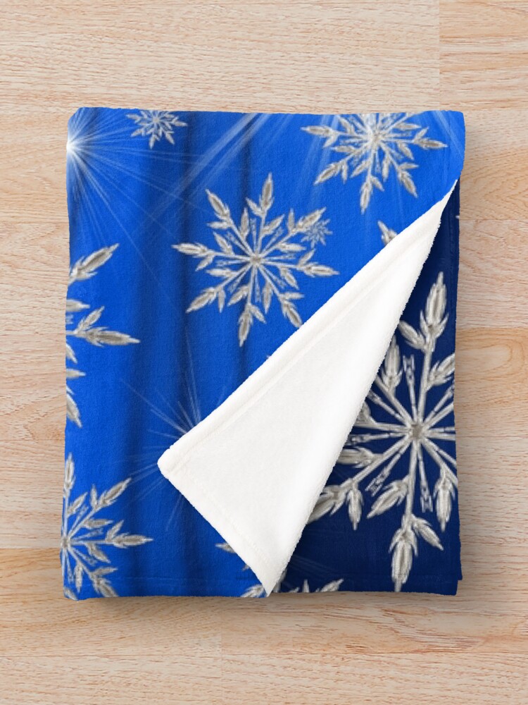 "Snowflakes" Throw Blanket for Sale by FantasySkyArt Redbubble