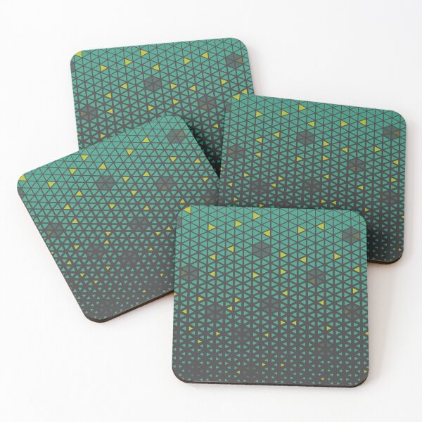 Item preview, Halftone Mint and Yellow Triangles Pattern designed and sold by Melikar.