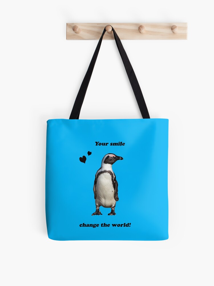Thumbnail 1 von 2, Stofftasche, Geschenkidee Pinguin smile Foto designt und verkauft von Igelchen.