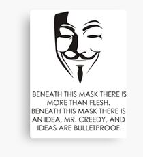 V For Vendetta Canvas Print