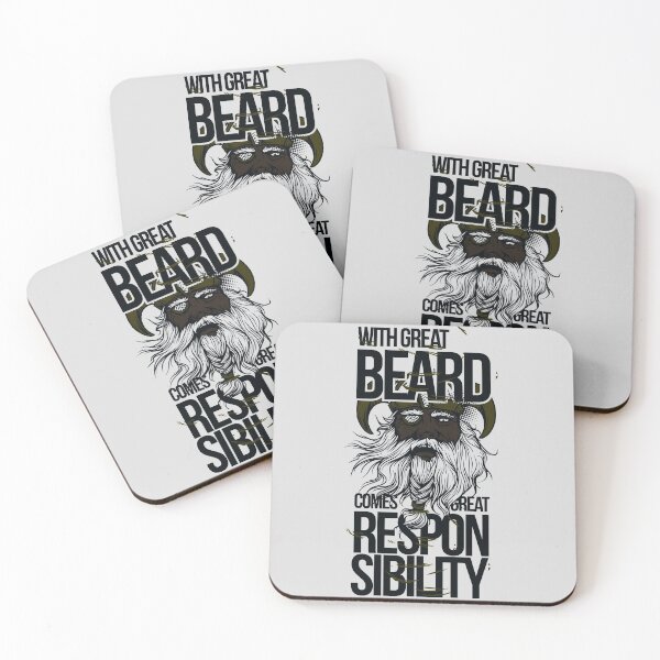 Item preview, With Great Beard Comes Great Responsibility Pure Blacks and Whites designed and sold by aventi24.