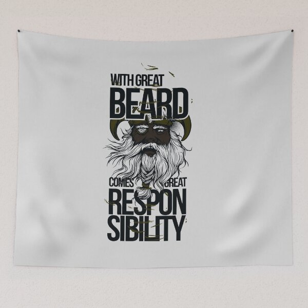 Item preview, With Great Beard Comes Great Responsibility Pure Blacks and Whites designed and sold by aventi24.