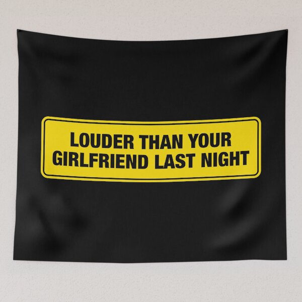 Item preview, Louder Than Your Girlfriend Last Night Bumper Sticker designed and sold by adidabu.