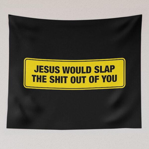Item preview, Jesus Would Slap The Shit Out Of You Bumper Sticker designed and sold by adidabu.