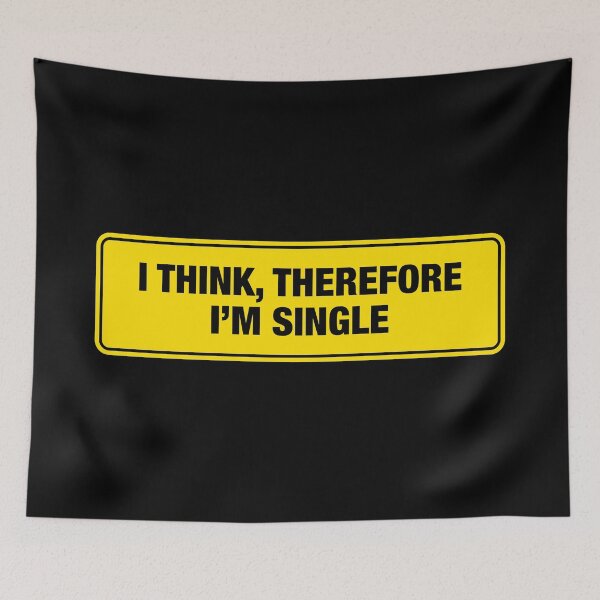 Item preview, I Think, Therefore I'm Single Bumper Sticker designed and sold by adidabu.