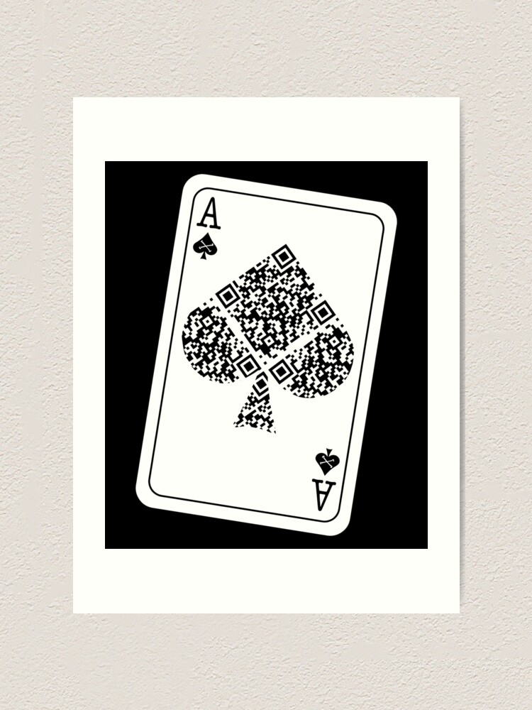 "Ace of Spades QR Code" Art Print by KoolMoDee Redbubble