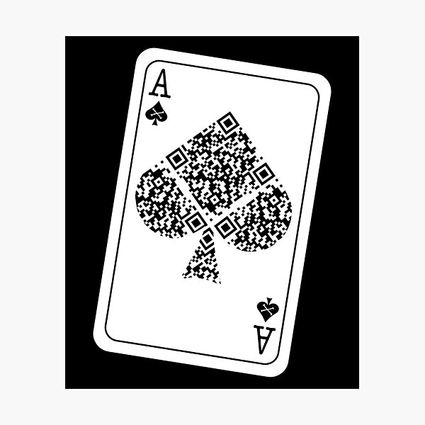"Ace of Spades QR Code" Photographic Print by KoolMoDee Redbubble