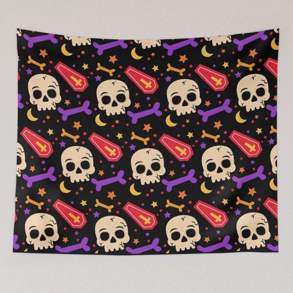 Item preview, Halloween Skull Pattern designed and sold by WilliamsonMedia.