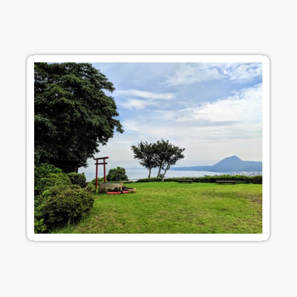 Red, ocean, volcano - A contemplation Sticker