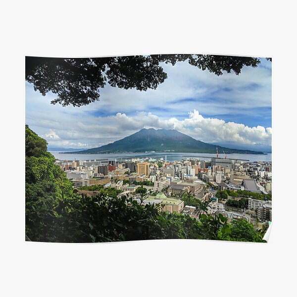 Sakurajima - Volcano seen from Kagoshima Poster