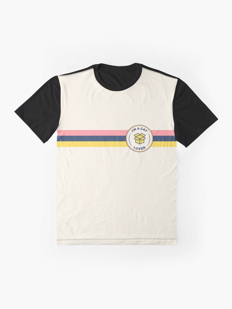 Alternate view of Funny Cat Lover Retro Badge Graphic T-Shirt