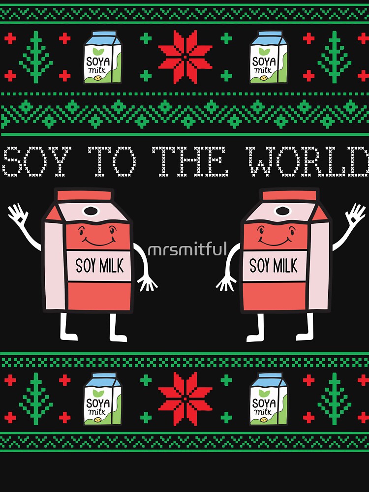 Thumbnail 5 von 5, Leichter Pullover, Hässliches Weihnachten der lustigen Weihnachtsveganen vegetarischen Sojamilch designt und verkauft von mrsmitful.