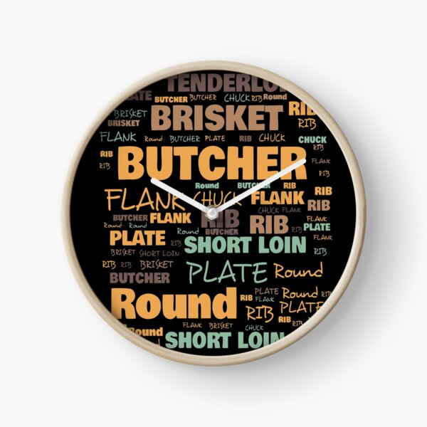 Butcher Terminology - Commonly Used Butcher Terms Clock