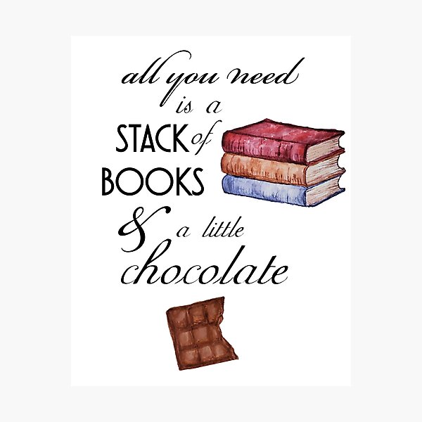 Item preview, Books and Chocolate All You Need designed and sold by 13Moons.