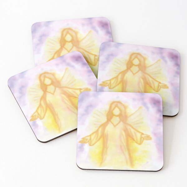 Item preview, watercolor painting vision Christmas angel shining fantasy art designed and sold by Jonah Augustin Gray.