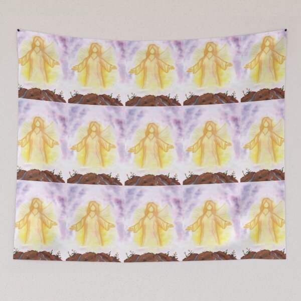 Item preview, watercolor painting vision Christmas angel shining fantasy art designed and sold by Jonah Augustin Gray.