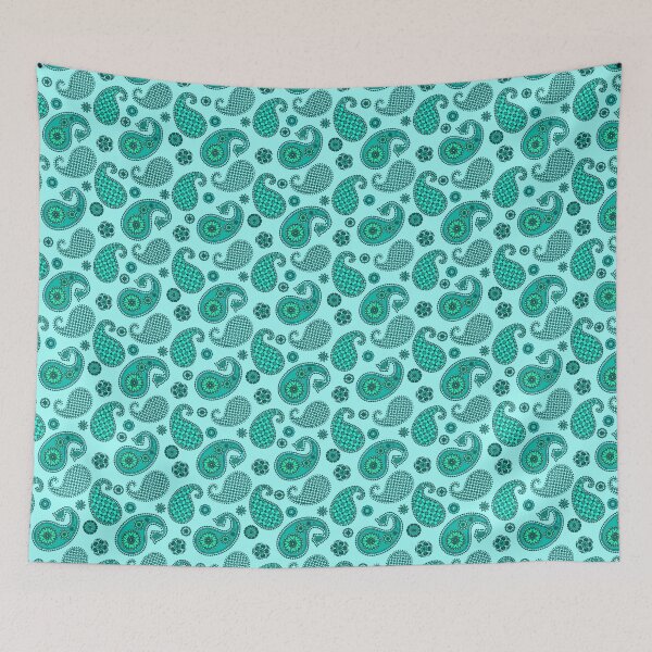 Item preview, Paisley Pattern, Aqua and Turquoise  designed and sold by Marymarice.