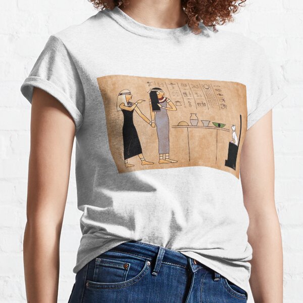 Item preview, Woman yelling at cat in ancient Egypt designed and sold by UnicornStuff.