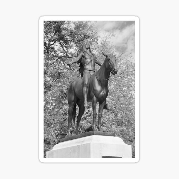 Item preview, Full statue of Appeal to the Great Spirit in Black and White designed and sold by mltrue.