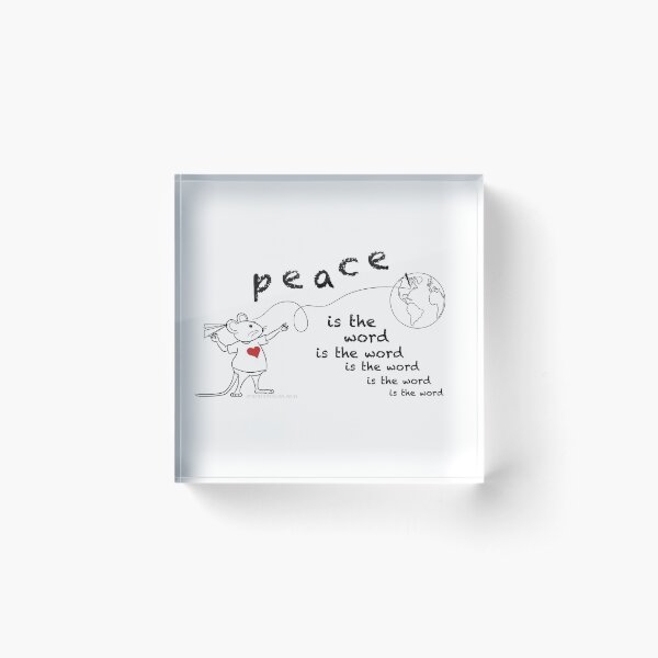 Item preview, MantraMouse® Peace is the Word Cartoon designed and sold by Donna Martini.
